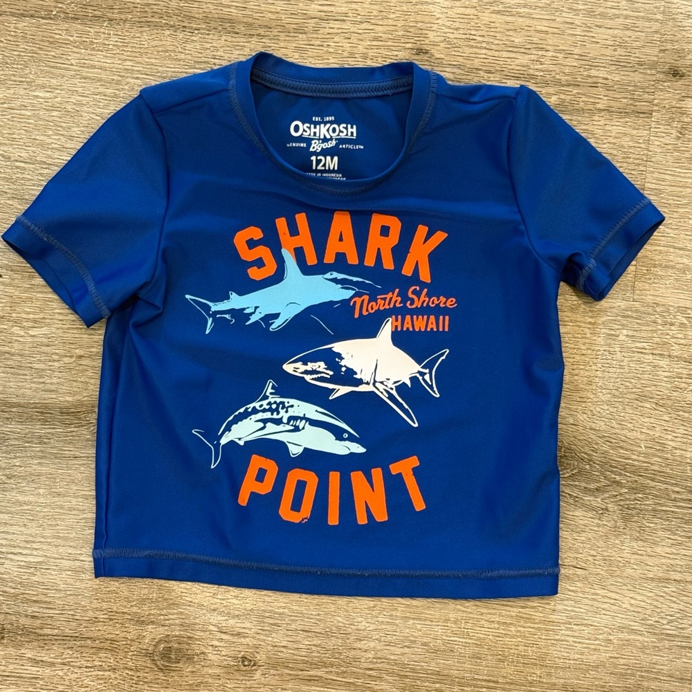 OshKosh B'gosh Blue Shark Point Tee